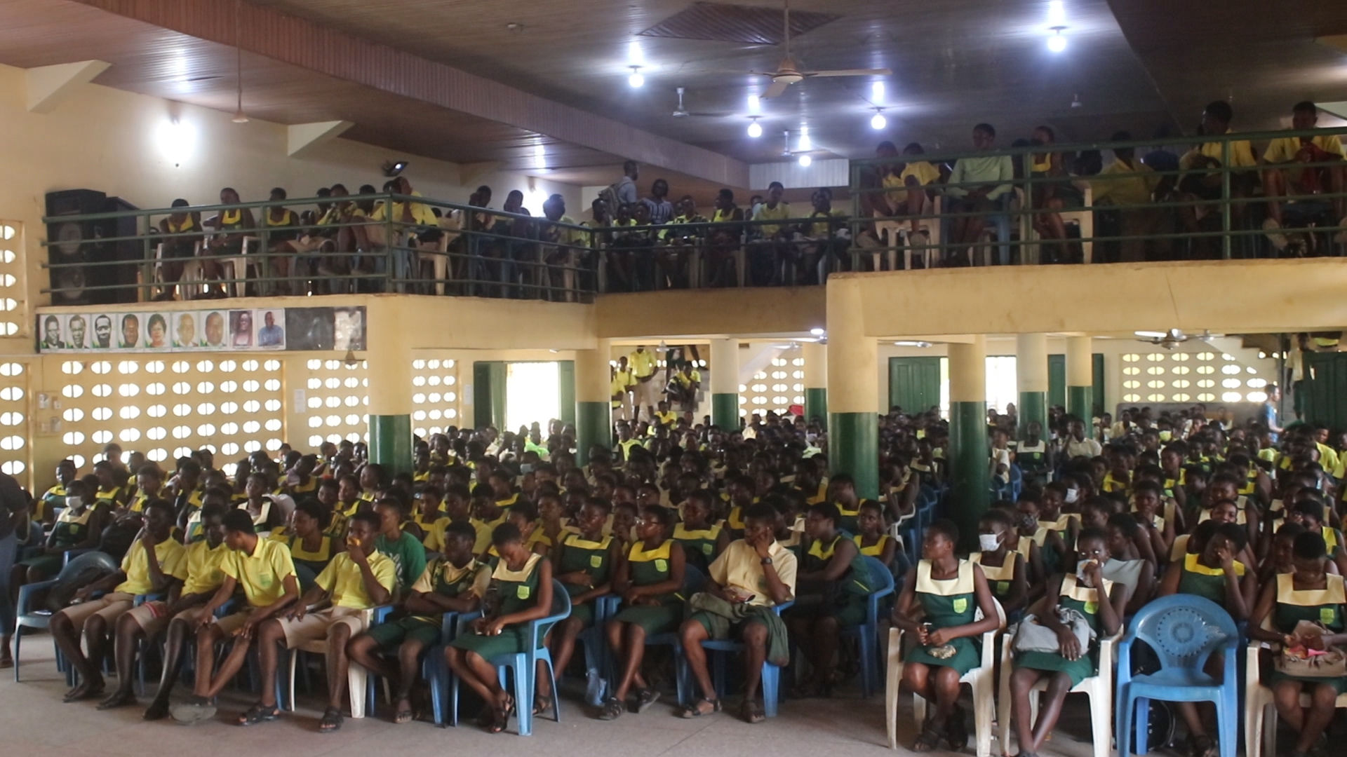 Students of Ebenezer Senior High School gathered for sensitization on breast cancer