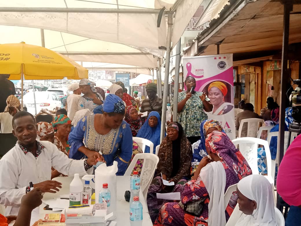 Prior to the screening, Maamobi residents were educated on breast cancer