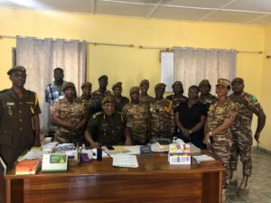 Officers at the Awutu Camp Prison in a picture after the training
